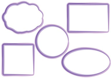 Metnin için kağıt çerçeveler