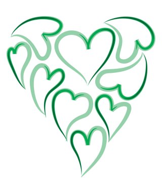 kalp şeklinde aşk sembolü