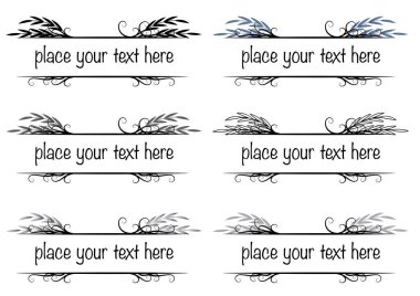 vektör kaligrafik tasarım ögeleri kümesi