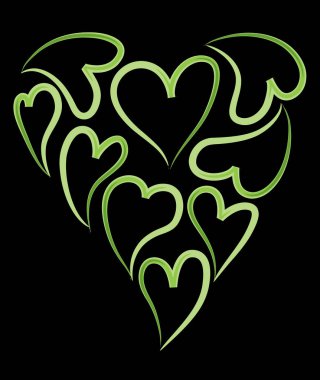 Bir kalbin vektör illüstrasyonu