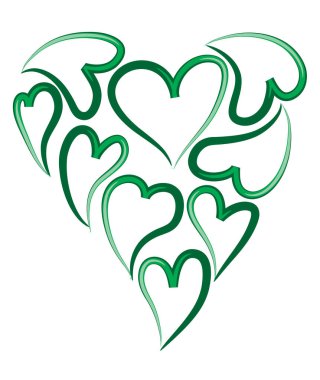 kalp şeklinde aşk sembolü