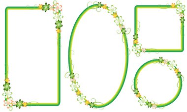 Çiçek çerçevesinin vektör illüstrasyonu