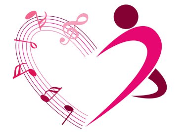 müzik enstrümanlı notalar