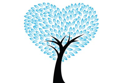 Beyaz arkaplanda yaprakları olan ağaç