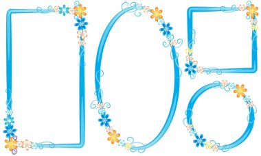 Çiçek çerçevesinin vektör illüstrasyonuName