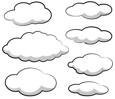 vektör bulutları simgeleri kümesi