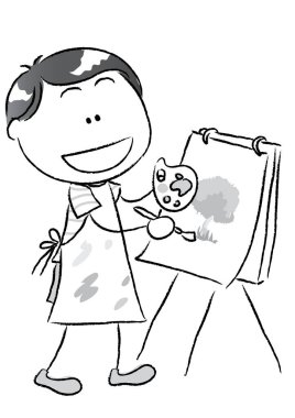 Çocuklar için boyama kitabı. vektör illüstrasyonu