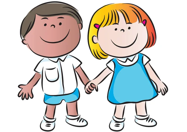 Mutlu gülümseyen çocukların bir gösterimi 