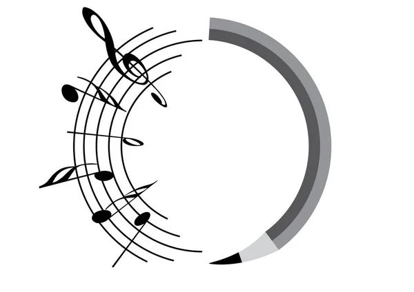 Векторная Иллюстрация Музыкальных Нот Карандаша — стоковый вектор