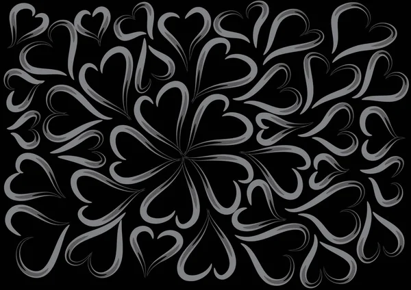 Kalbi olan bir arkaplanın vektör çizimi