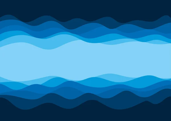 Vektorillustration Von Wellen Und Meerwasser — Stockvektor