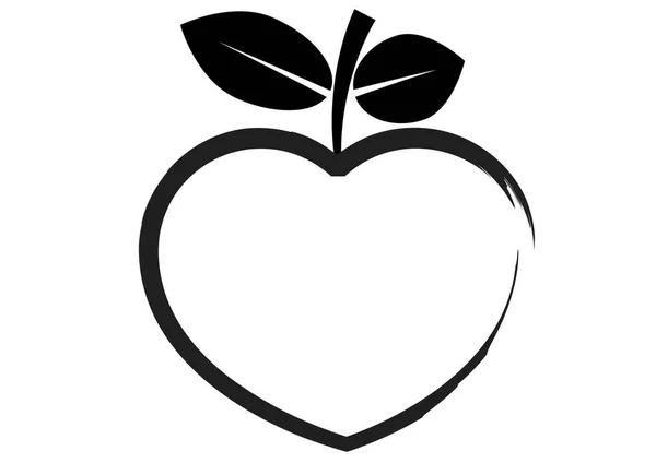 白色背景上的苹果图标 — 图库矢量图片