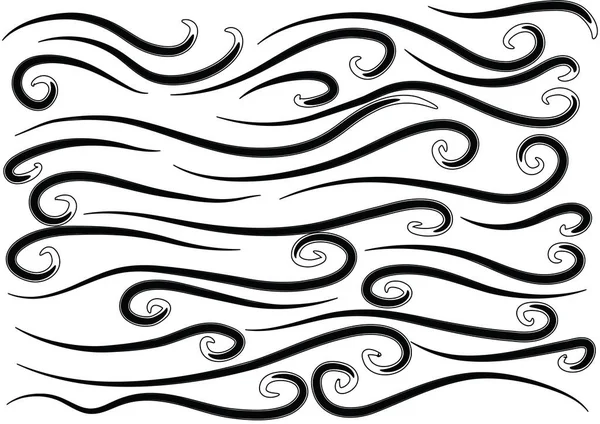 Siyah vektör dekoratif elementler kümesi