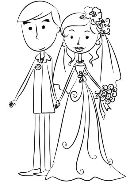 Весільна Пара Закохана — стоковий вектор