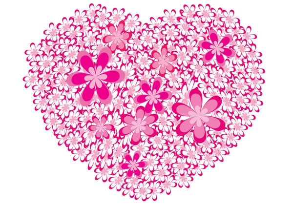 Vector Ilustración Flores Color Rosa — Vector de stock