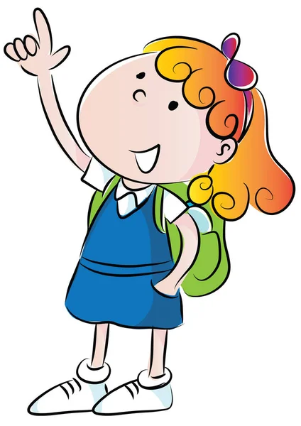 Küçük tatlı bir kızın resmi.