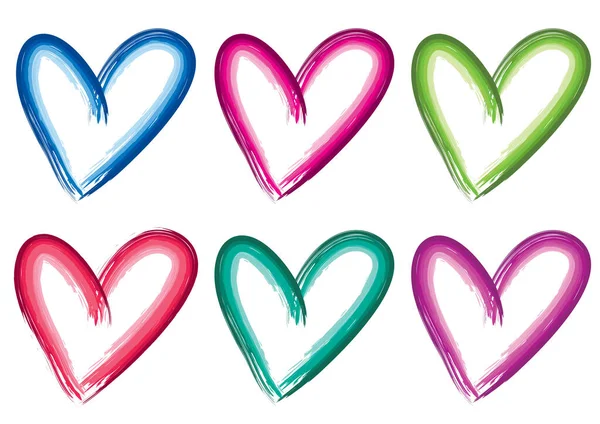 Güzel dekoratif kalp koleksiyonu, aşk konsepti 