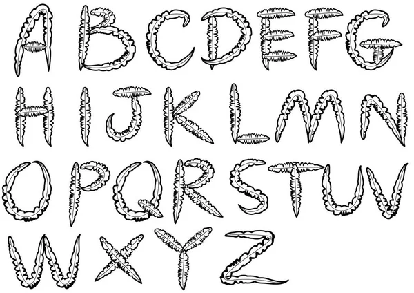 手書きのアルファベットです ベクターイラスト — ストックベクタ