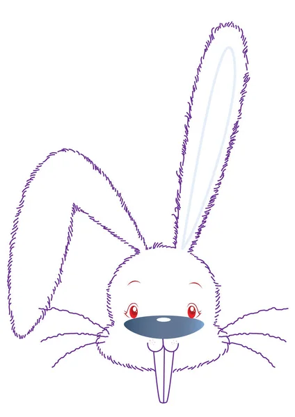 白色背景的可爱兔子 — 图库矢量图片