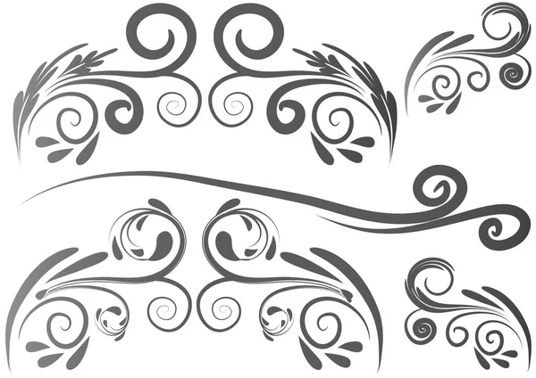 Vektorsatz Kalligrafischer Elemente Für Das Design — Stockvektor