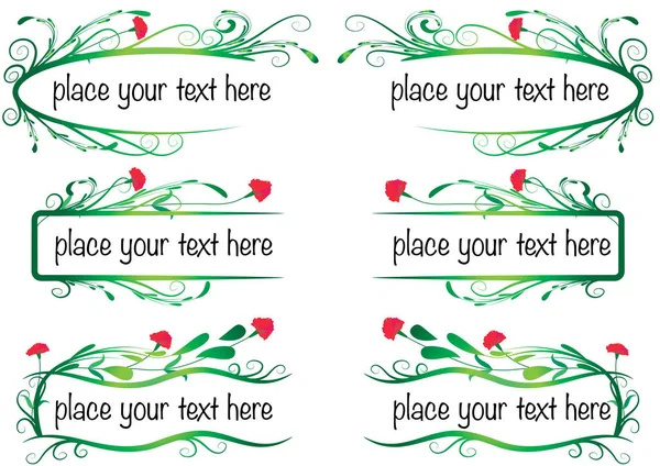 Tasarımınız için çiçek elementlerinin vektör kümesi