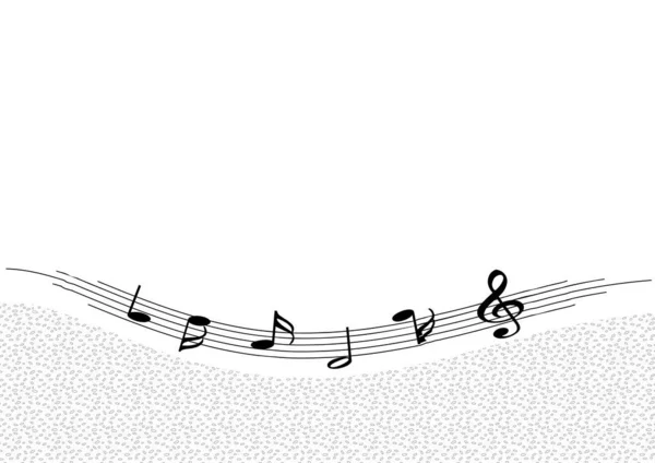 Ilustración Vectorial Notas Musicales — Archivo Imágenes Vectoriales