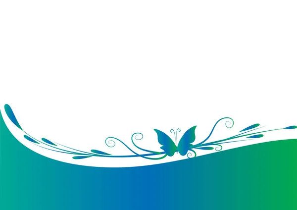 Ilustración Vectorial Fondo Con Mariposas — Vector de stock