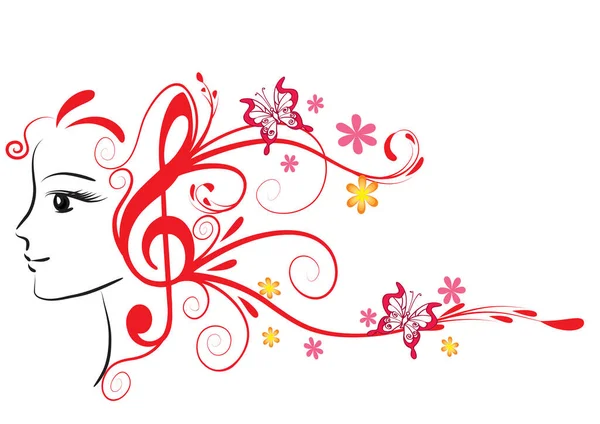 Çiçek çelengi olan güzel bir kız