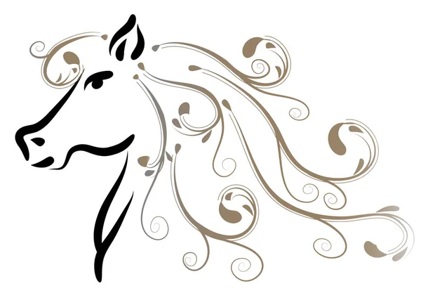 Vector Ilustración Caballo — Vector de stock