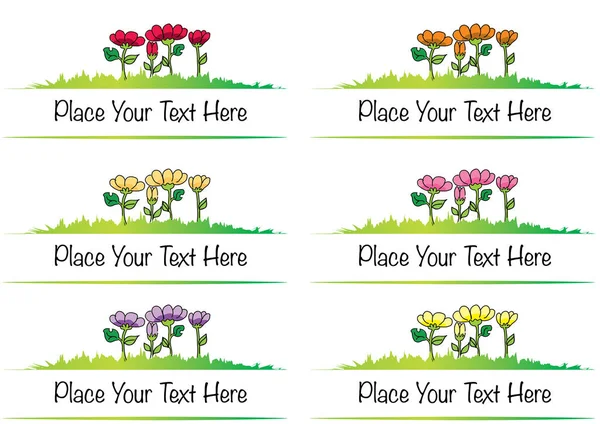 Bir dizi yaz çiçeğinin vektör çizimi