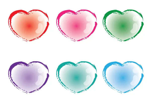 Set Hearts Heart — Stock Vector