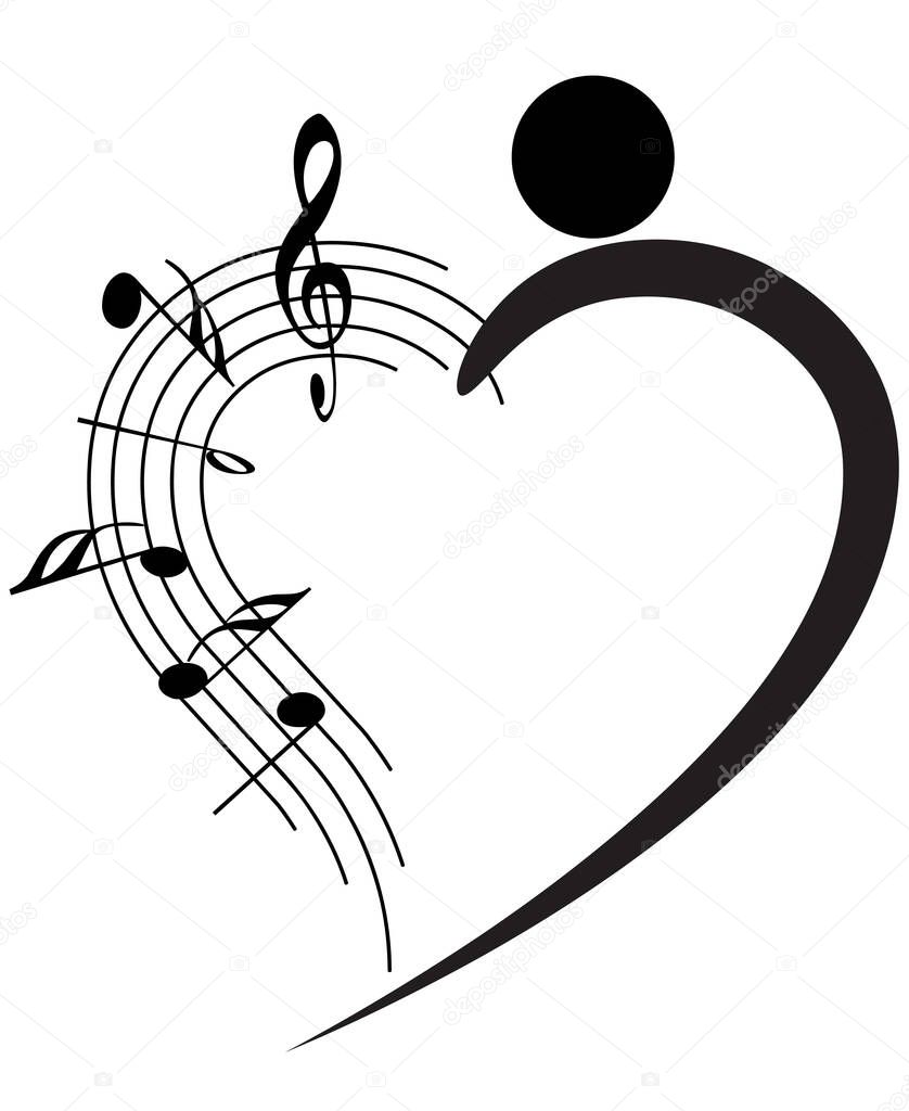vector illustration of a musical notes 