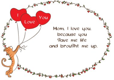 Anneler günün kutlu olsun, vektör illüstrasyonu.