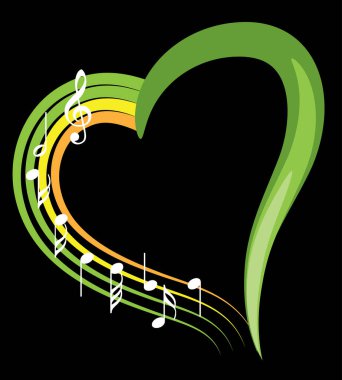 Bir müzik notasının vektör çizimi