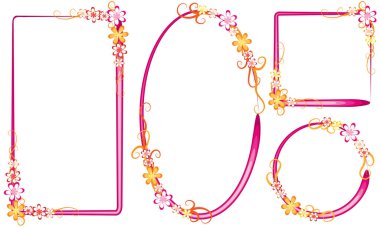 Çiçek arkaplanının vektör çizimi