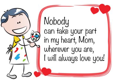 Sevgililer günün kutlu olsun. Kartında kalp karalaması var.