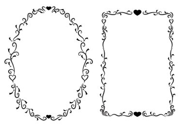 Dekoratif çerçevelerin vektör kümesi