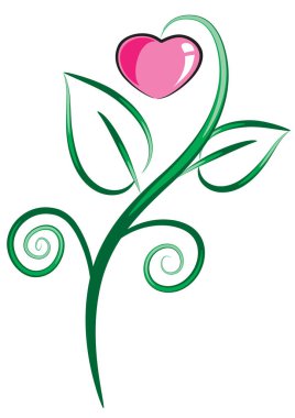 Bir kalbin vektör illüstrasyonu