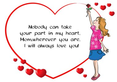 Sevgililer Günü kartının vektör çizimi