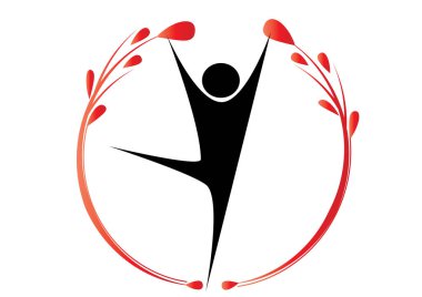 Kırmızı elbiseli bir adamın vektör çizimi
