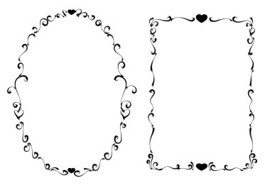 Dekoratif çerçevelerin vektör kümesi