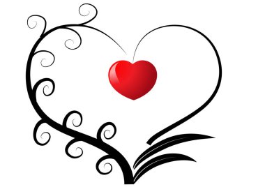 Bir kalbin vektör illüstrasyonu