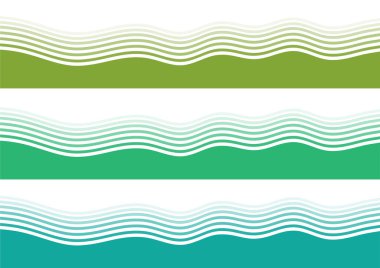 Dalga ve çizgilerin vektör çizimi