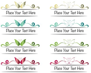 Tasarım için vektör çiçek elementleri kümesi