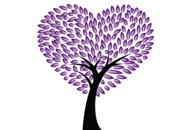 Beyaz arkaplanda yaprakları olan ağaç