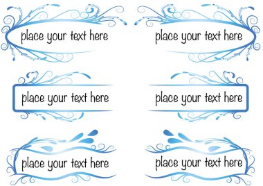 Vektör vintage çerçeveleri kümesi.