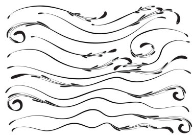 vektör kaligrafik tasarım ögeleri kümesi