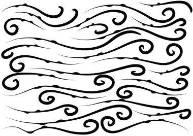 kaligrafik tasarım elementlerinin vektör kümesi