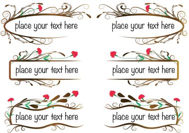 Vintage çerçeve ve etiketlerin vektör kümesi