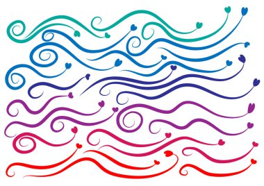 Soyut dalgaların vektör çizimi